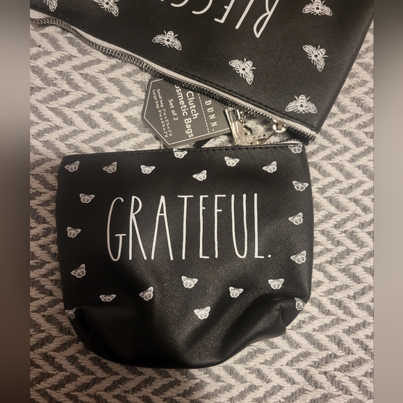 Rae Dunn Set of 2 Clutch Cosmetic Bags - Picture 5 of 11